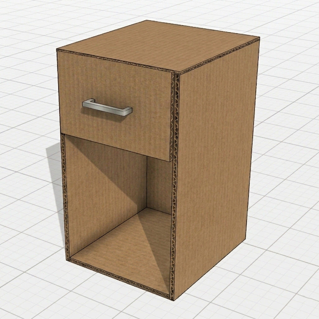 Get The Measurements + DIY Easy Cardboard Nightstand Build Plan